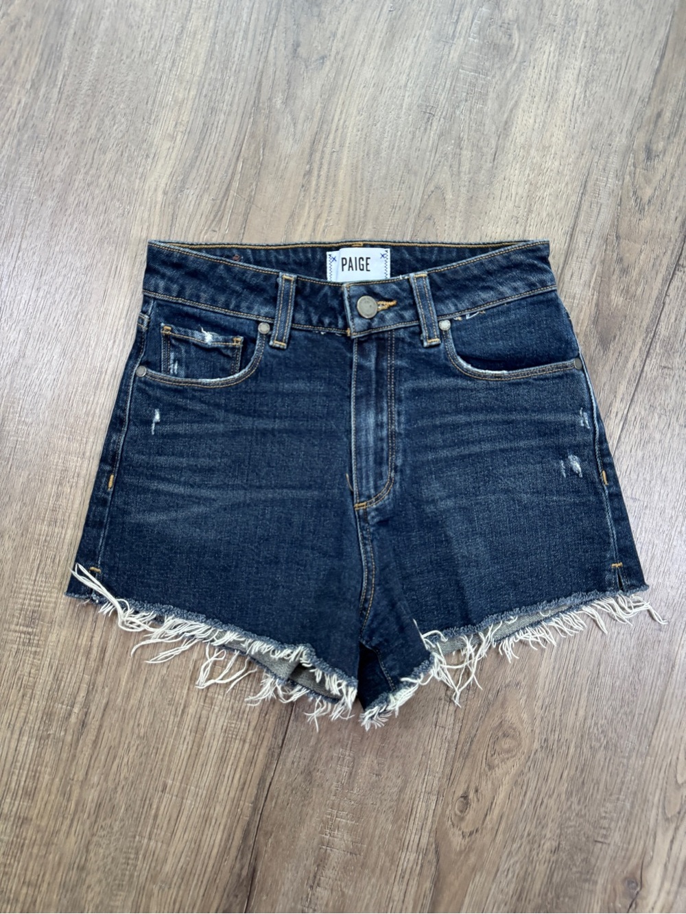 PAIGE Margot Short Titus Destructed High Rise Denim 25
